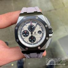 Load image into Gallery viewer, MIDAS Blush Grey AP Rubber Strap for Audemars Piguet Royal Oak Offshore 44mm