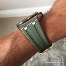 Load image into Gallery viewer, MIDAS AP Khaki Green Rubber Strap for Audemars Piguet Royal Oak Offshore 42mm